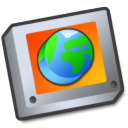 folder globe icon
